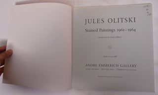 Jules Olitski Stained Paintings 1961-1964