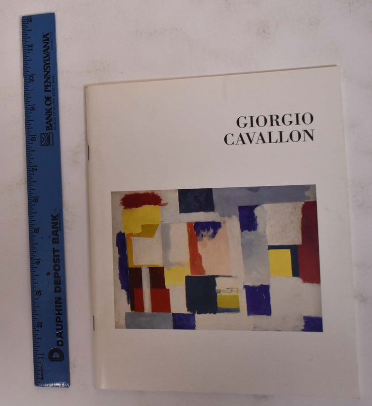 Item #103061 Giorgio Cavallon: Paintings 1952-1989. Jeffrey Hoffeld.