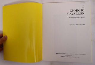 Giorgio Cavallon: Paintings 1952-1989