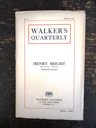 Item #103899 Henry Bright, Norwich School (Walker's Quarterly, No. 1