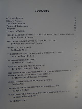 Proceedings of the Twenty-Sixth Annual Wedgwood International Seminar
