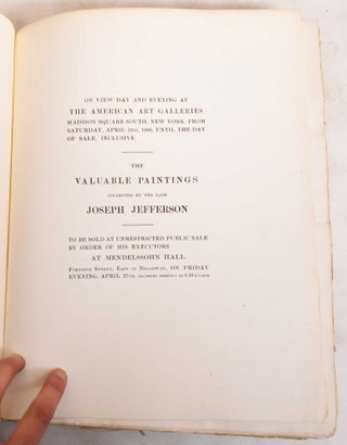 The Valuable Paintings Collected by the Late Joseph Jefferson