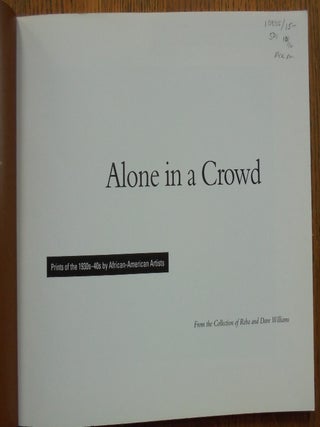 Alone in a Crowd: Prints of the 1930s-40s by African-American Artists