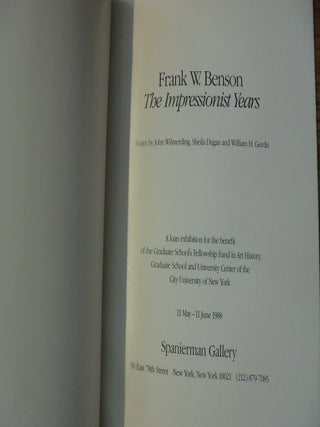 Frank W. Benson: The Impressionist Years