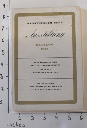 Item #109031 Kunstmuseum Bern Ausstellung Katalog 1943. C. De Mandach