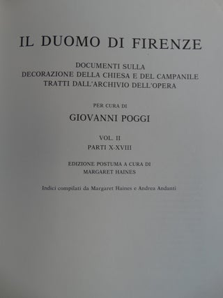 Il Duomo di Firenze, Volumes I & II