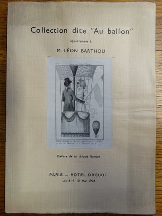 Item #112666 Collection dite "Au Ballon" Appartement a Monsieur Leon Barthou. M. Albert Flament,...