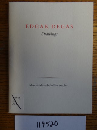 Item #119520 Edgar Degas: Drawings