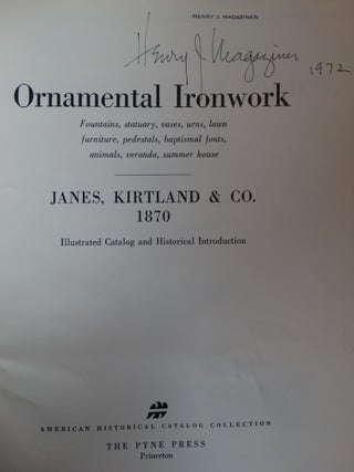 Ornamental Ironwork: Janes, Kirtland & Co. 1870