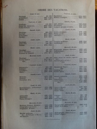 Catalogue de Livres Rares et Precieux Composant la Bibliotheque de feu M. l'abbe Jean-Baptiste Chevalier de Bearzi