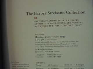 The Barbara Streisand Collection: Important American Arts & Crafts, Architectural Designs, Art Nouveau, and Works by Louis Comfort Tiffany