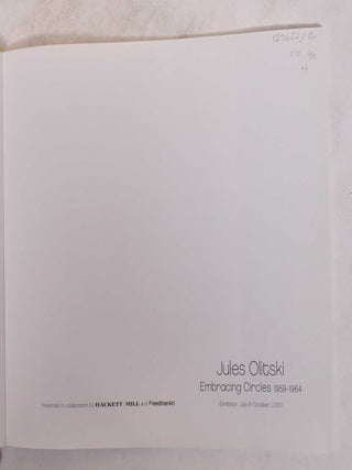 Jules Olitski: Embracing Circles 1959 - 1964