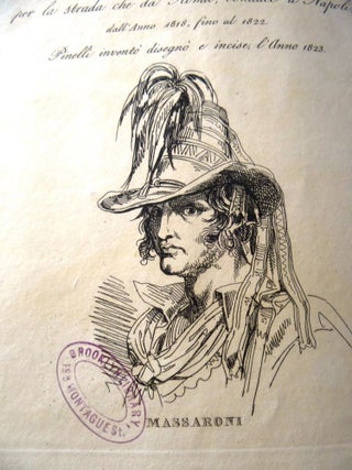 Item #128387 Events of the Life of Massaroni, an Italian Bandit. Bartolomeo Pinelli