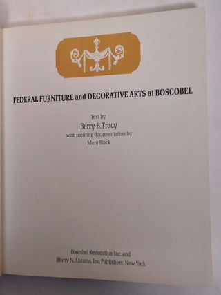 Federal Furniture and Decorative Arts at Boscobel