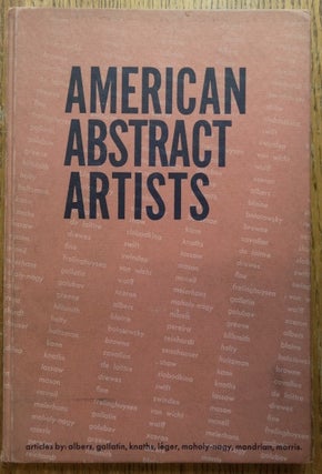 Item #12982 American Abstract Artists. George L. K. Morris, Introduction