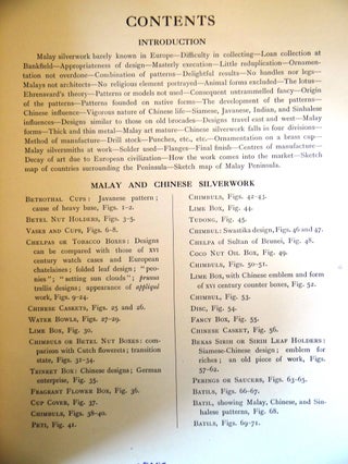 Oriental silverwork, Malay and Chinese, with over 250 original illustrations: A handbook for connoisseurs, collectors, students and silversmiths