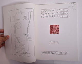 Journal of the Classical Chinese Furniture Society, Summer 1991 ( Volume 1, Number 3)