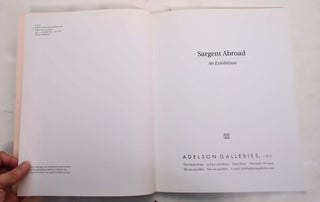 Sargent Abroad: An Exhibition