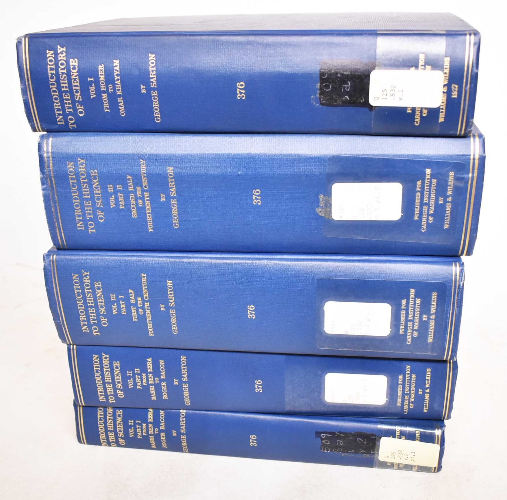 Introduction to the History of Science, Volumes 1-3 in 5 parts