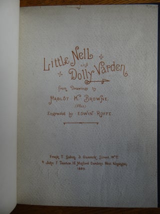 Little Nell and Dolly Varden from Drawings by Hablot K. Browne, Engraved by Edwin Roffe