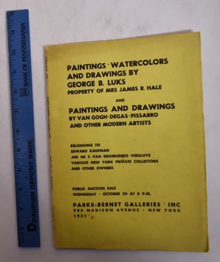 Item #13530 Paintings, Watercolors, and Drawings by George B. Luks: Property of Mrs. James R....