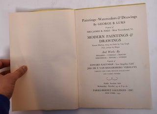 Paintings, Watercolors, and Drawings by George B. Luks: Property of Mrs. James R. Hale