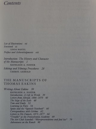 Writing About Eakins: The Manuscripts in Charles Bregler's Thomas Eakins Collection