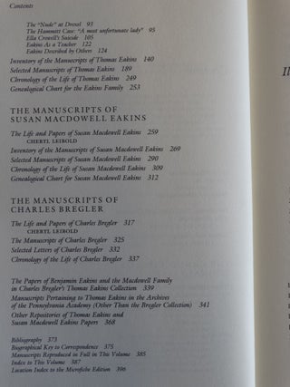 Writing About Eakins: The Manuscripts in Charles Bregler's Thomas Eakins Collection