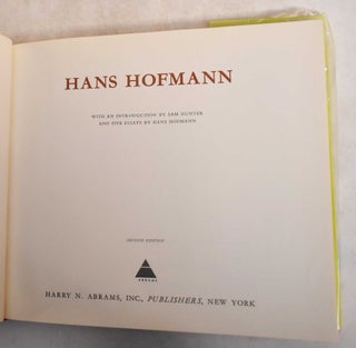 Hans Hofmann, with Five Essays by by Hans Hofmann