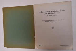 A Demonstration of Objective, Abstract, and Non-Objective Art (Signed)