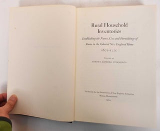 Item #141517 Rural Household Inventories: Establishing the Names, Uses and Furnishings of Rooms...
