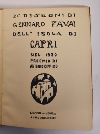 56 Disegni di Gennaro Favai dell isola di Capri Nel 1930