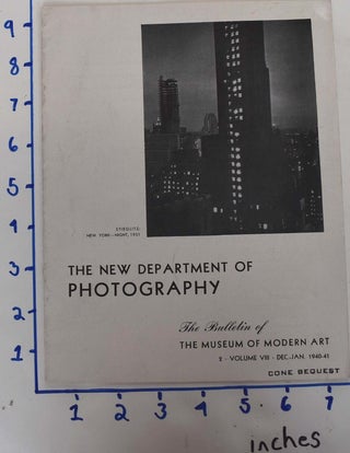 Item #143022 The New Department of Photography (The Bulletin of The Museum of Modern Art 2,...