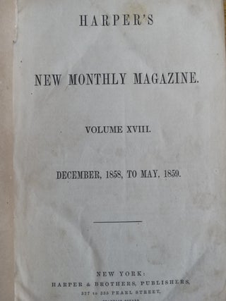 Harper's New Monthly Magazine, Volume XVIII, December 1858 to May 1859