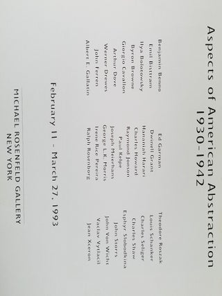 Aspects of American Abstraction, 1930-1942