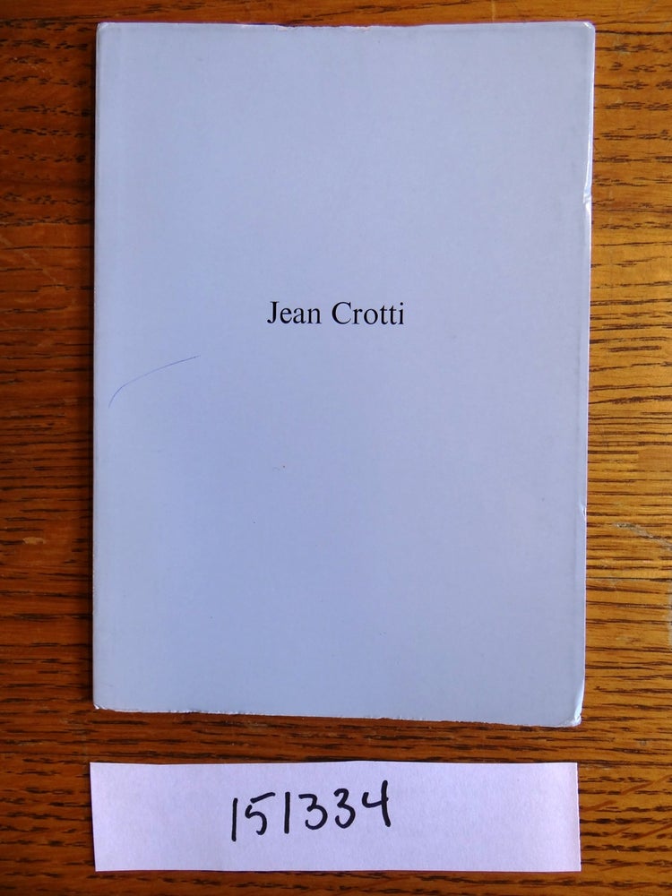 Item #151334 Jean Crotti, 1878-1958. Gimpel Fils Gallery.