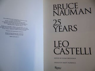 Bruce Nauman: 25 Years
