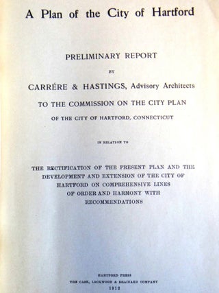 A Plan of the City of Hartford: Preliminary Report