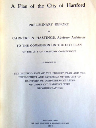 A Plan of the City of Hartford: Preliminary Report
