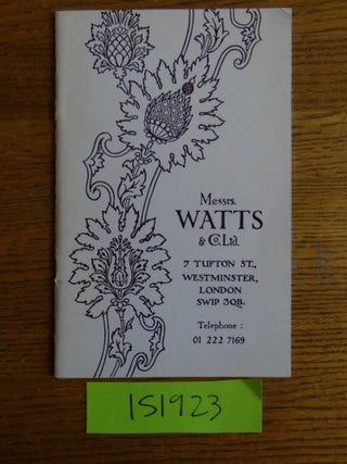 Item #151923 Watts & Co., Ltd. Anthony Symondson