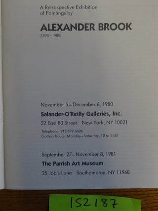 A Retrospective Exhibition of Paintings by Alexander Brook