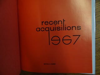New-York, Paris, Palm-Beach Galleries: Recent Acquisitions 1967
