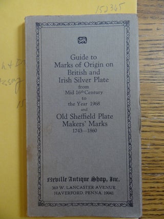 Item #152365 British and Irish Silver Assay Office Marks, 1544-1968, with notes on Gold Markings,...