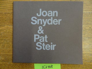 Item #152408 Joan Snyder & Pat Steir. Kenneth Baker