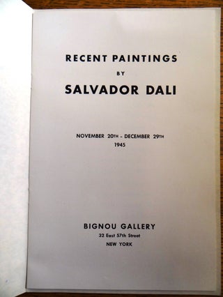 Recent Paintings by Salvador Dali