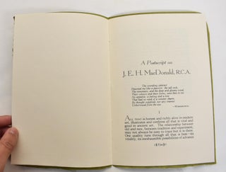A Postscript on J.E.H. MacDonald 1873 - 1932