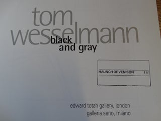 Tom Wesselmann: black and gray