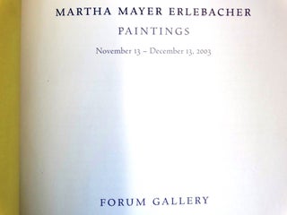 Martha Mayer Erlebacher: Paintings