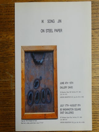 Item #153645 Ik Song Jin: On Steel Paper. Will Barnet