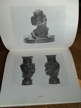 Catalogue of Oriental Works of Art, Including Bronzes, Ivories and Furniture For Sale by Auction